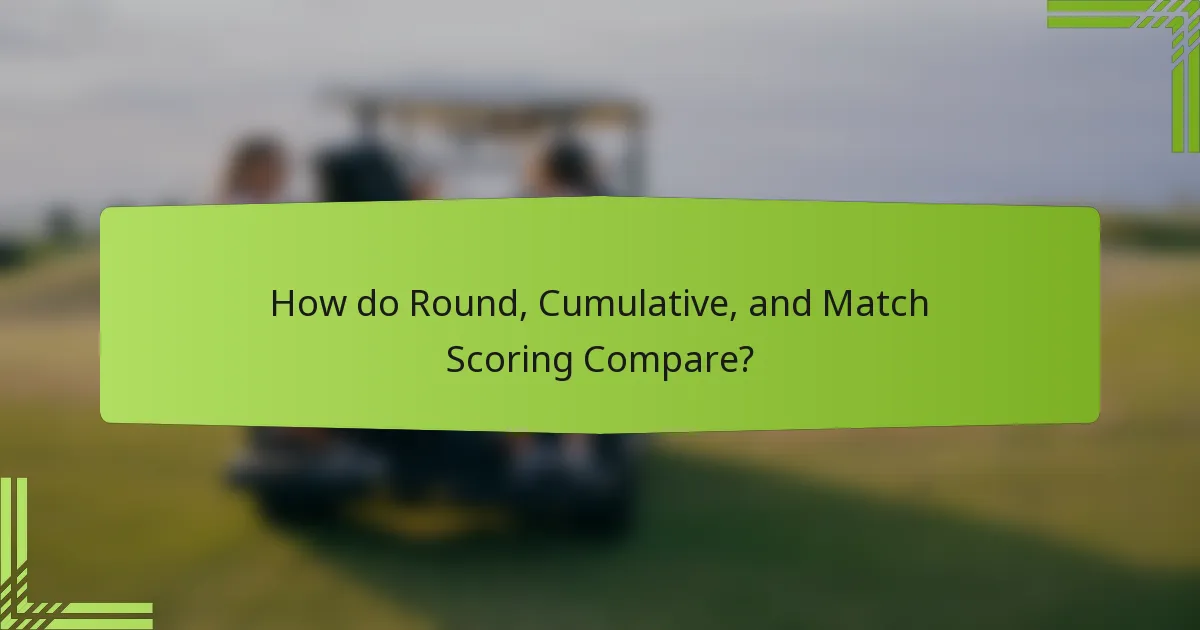 How do Round, Cumulative, and Match Scoring Compare?